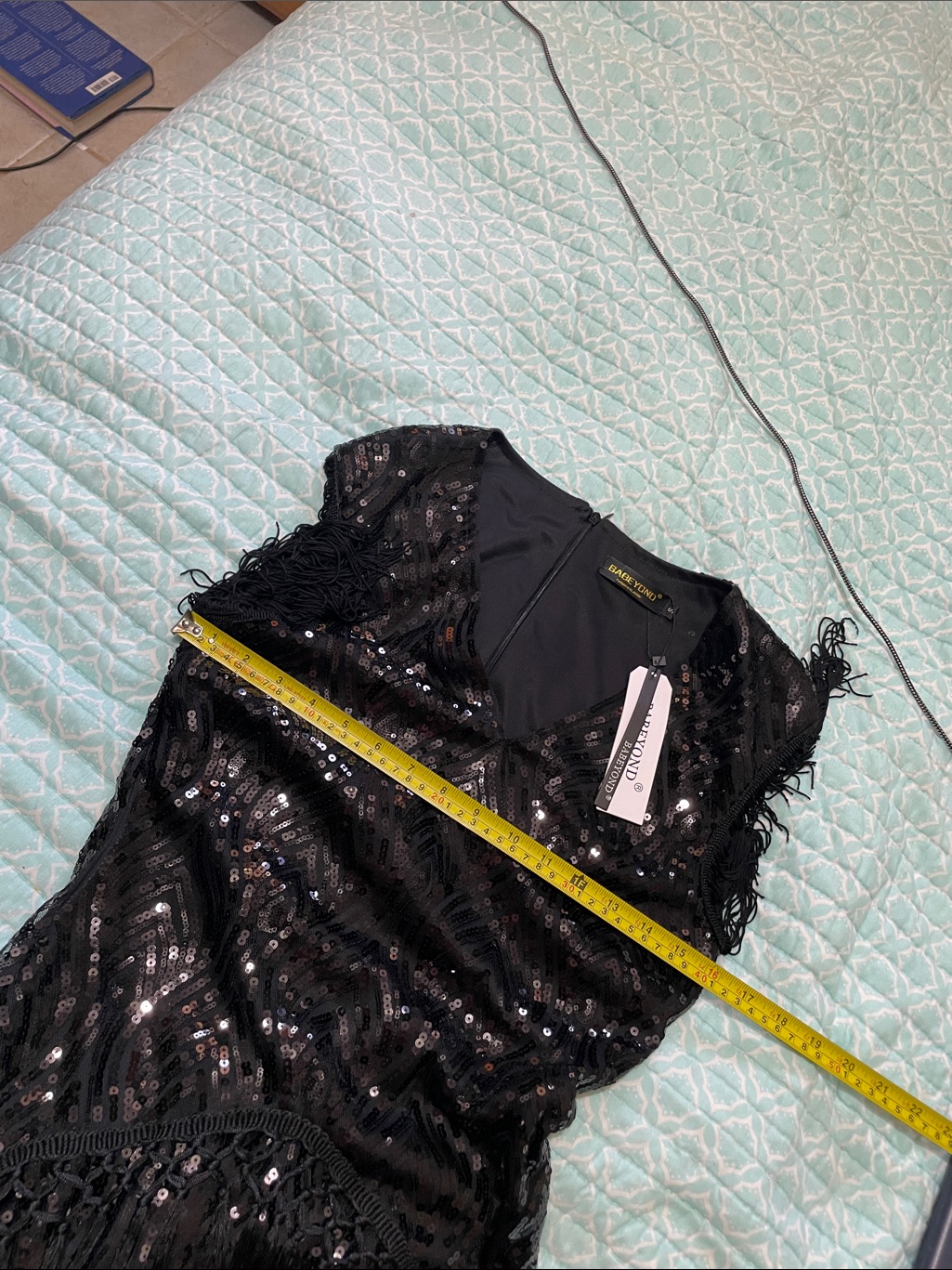 Sequin Drop Waste Fringe Flapper, Or Gatsby Dress — image 3 of 5